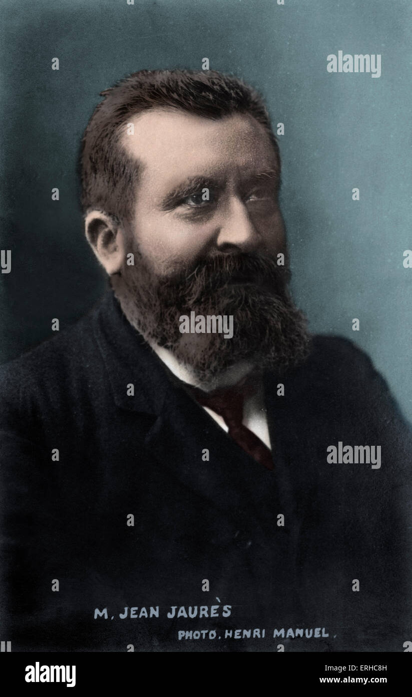 JAURÉS, Jean - francese leader socialista 1859 - 1914 Foto Stock