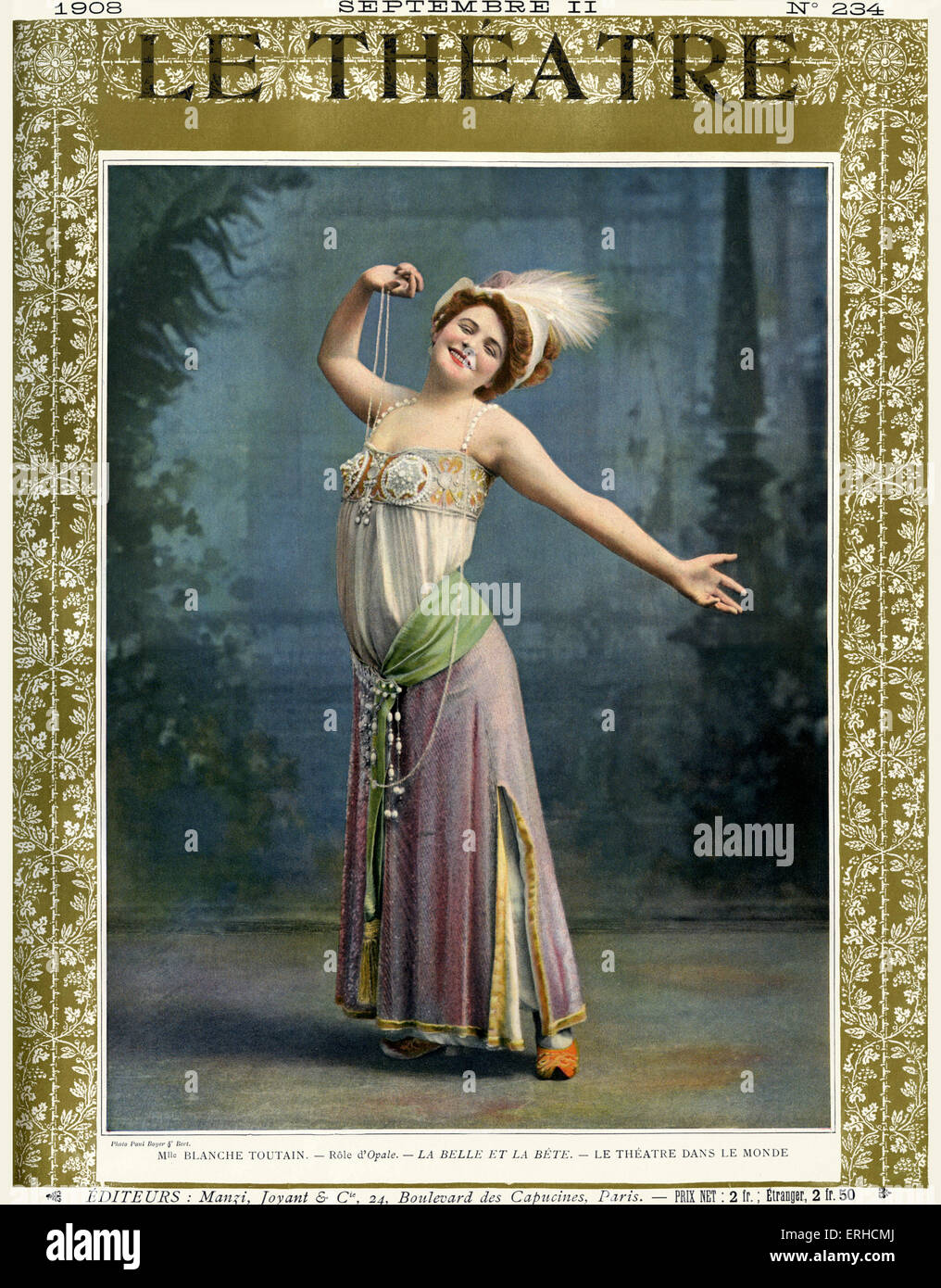 Blanche Toutain come Opal in la bella e la Bestia/ La Belle et la Bete da Fernand Noziere a Le Theatre Dans Le Monde. Da Le Foto Stock