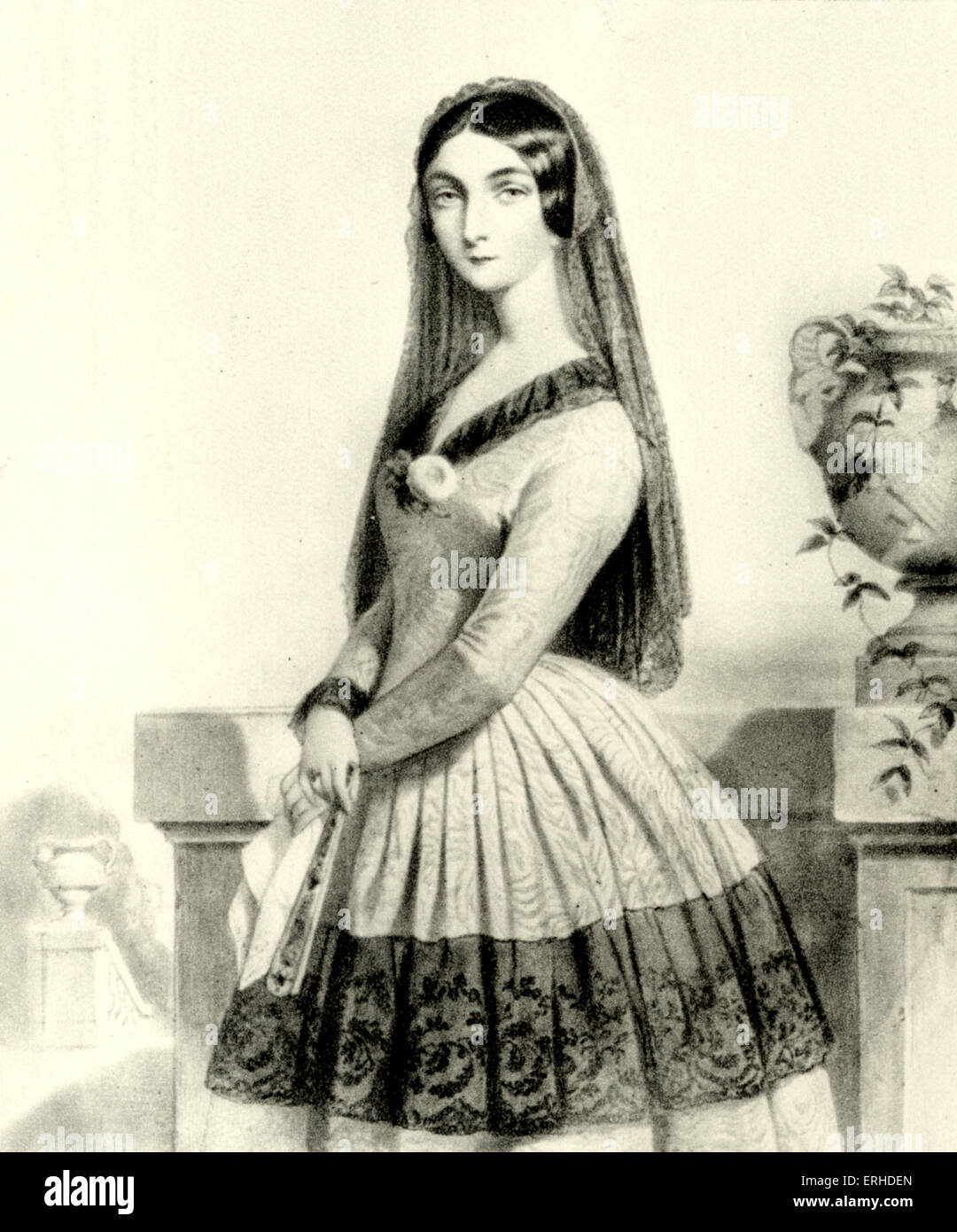Lola Montes (o Montez). Litografia da Alophe dopo un ritratto da Dartiguenave. L'avventuriero irlandese e ballerino (1818-1861) che Foto Stock