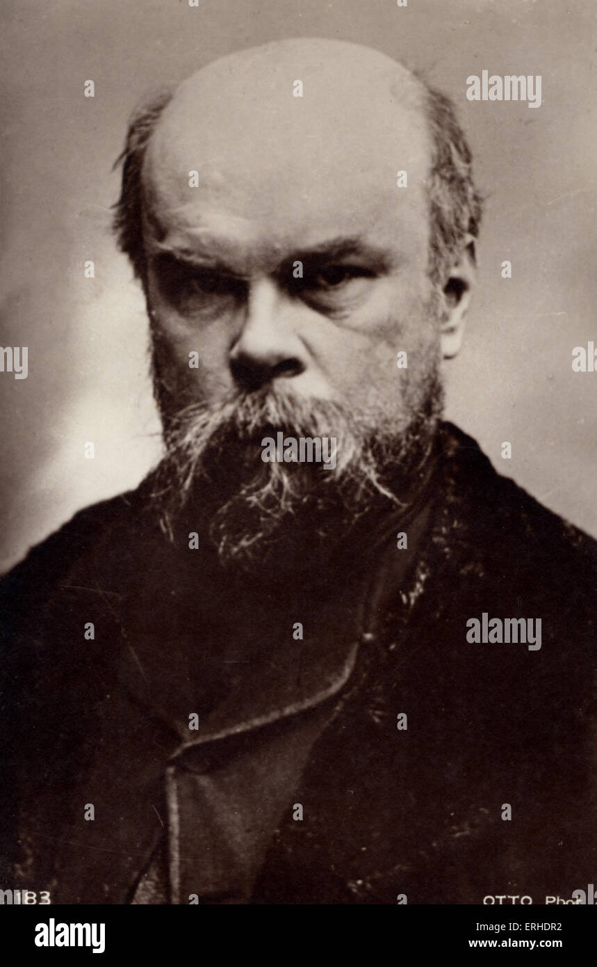 Paul Verlaine ritratto - poeta francese 1844 - 1896. Otto foto. Francia Foto Stock