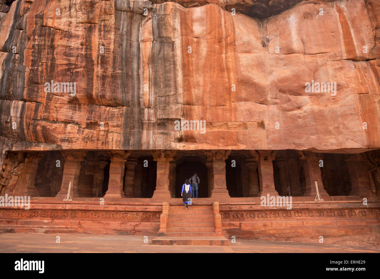 Grotta Templi di Badami, Karnataka, India, Asia Foto Stock