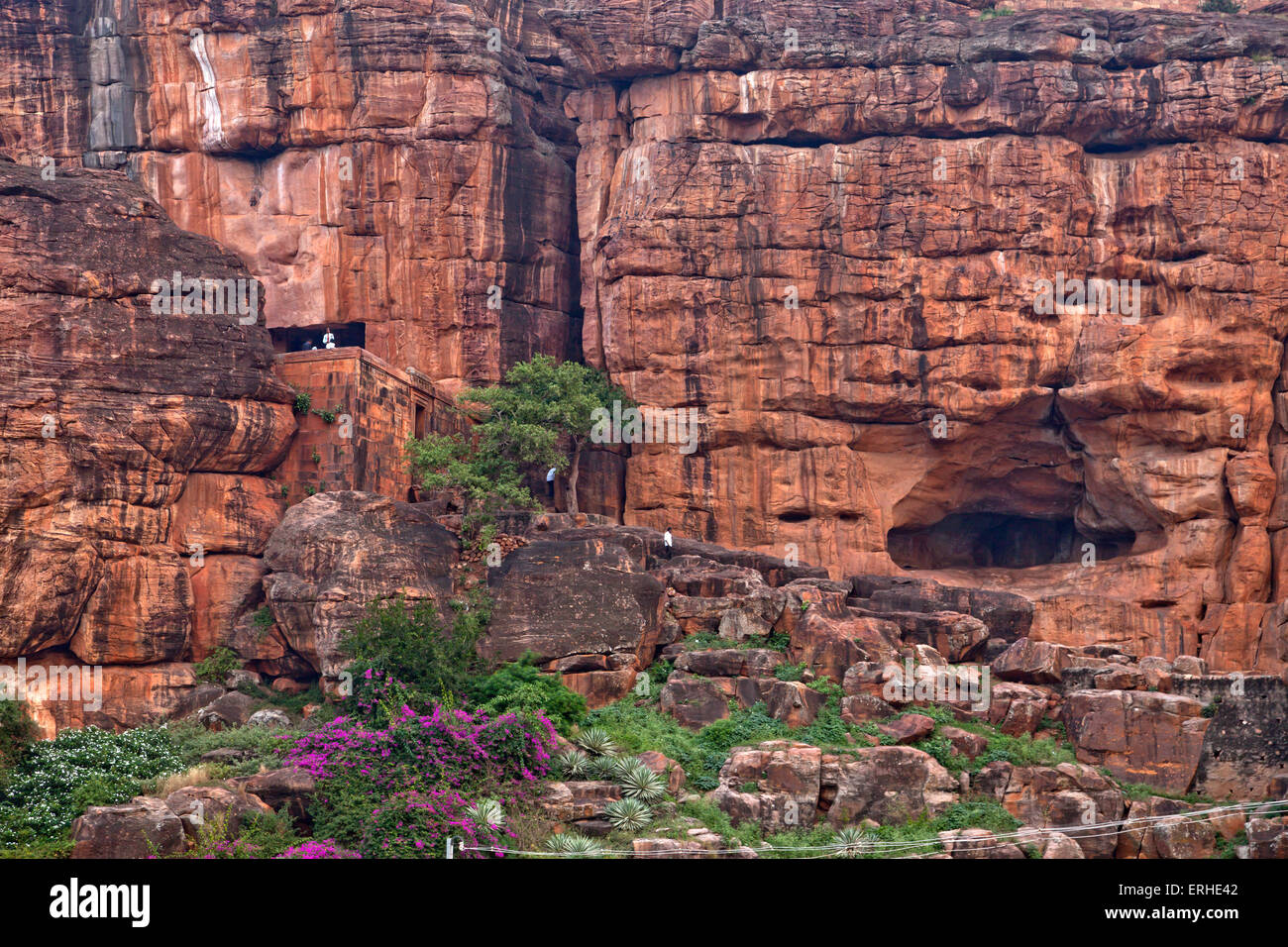 Grotta Templi di Badami, Karnataka, India, Asia Foto Stock