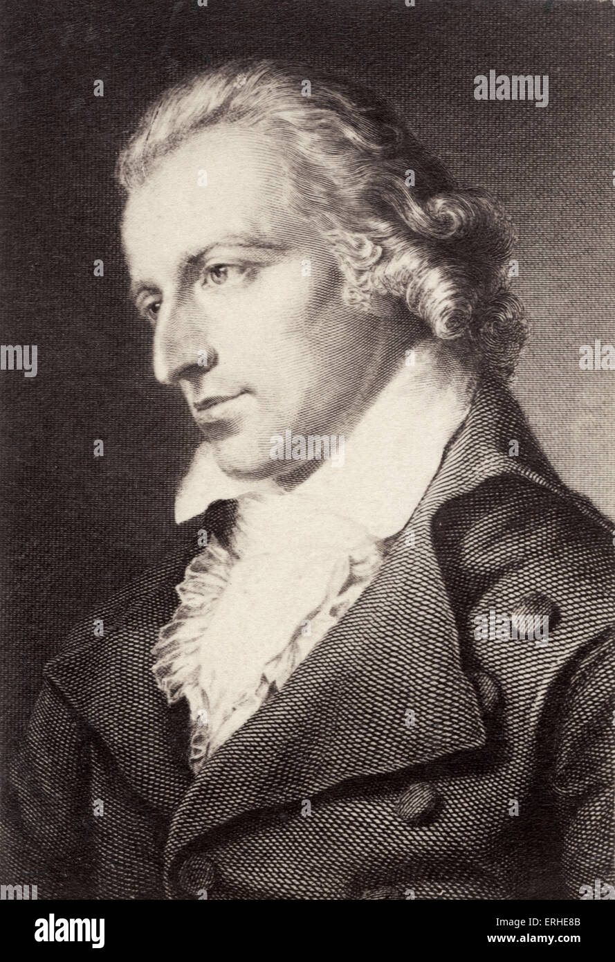 Friedrich von Schiller, ritratto. Il tedesco del XVIII secolo il Drammaturgo, poeta e teorico letterario, 1759-1805 Foto Stock