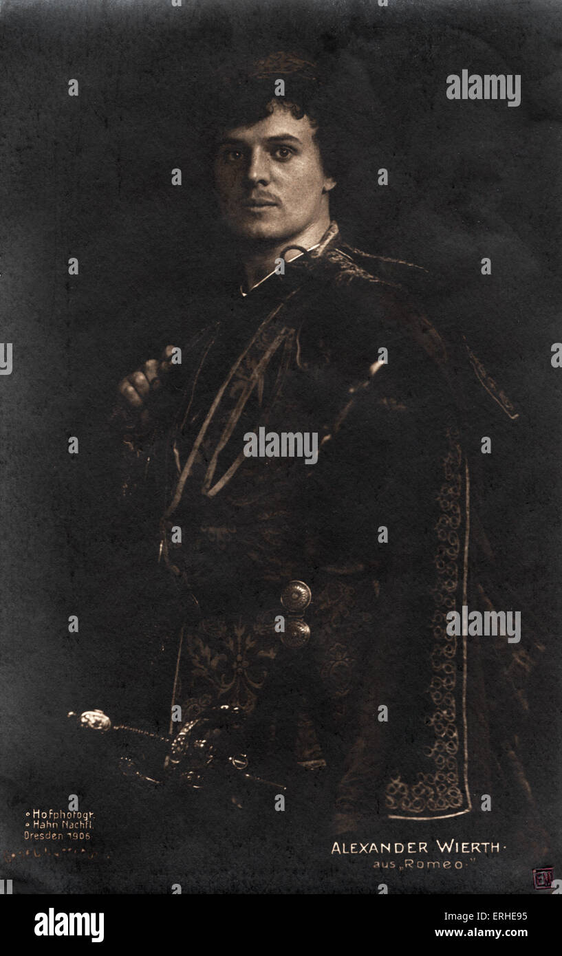 Alexander Werth come Romeo in "Giulietta e Romeo" di Shakespeare. Foto Stock