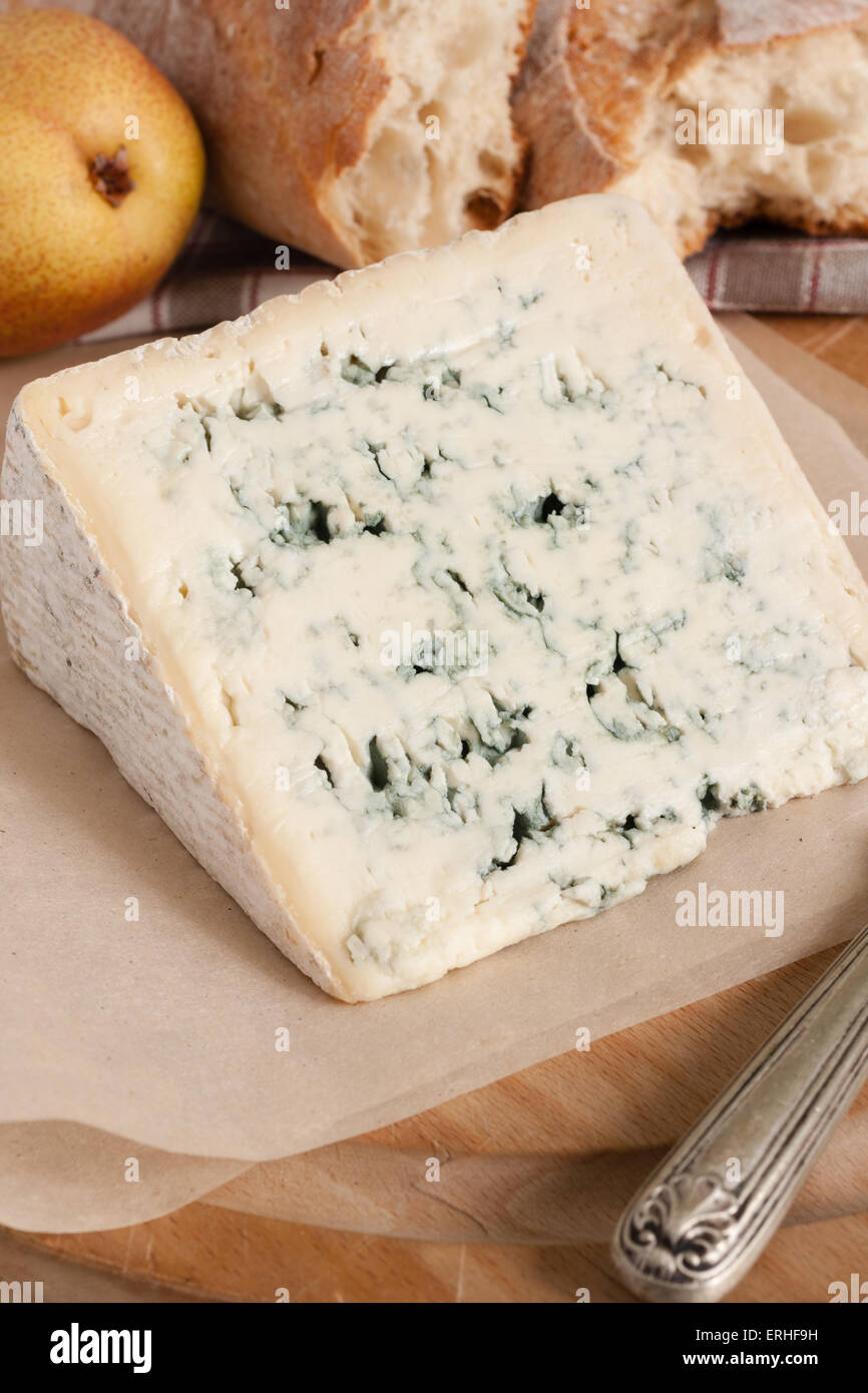 Il bleu d'Auvergne un francese di formaggio blu originari della regione Auvergne della Francia Foto Stock