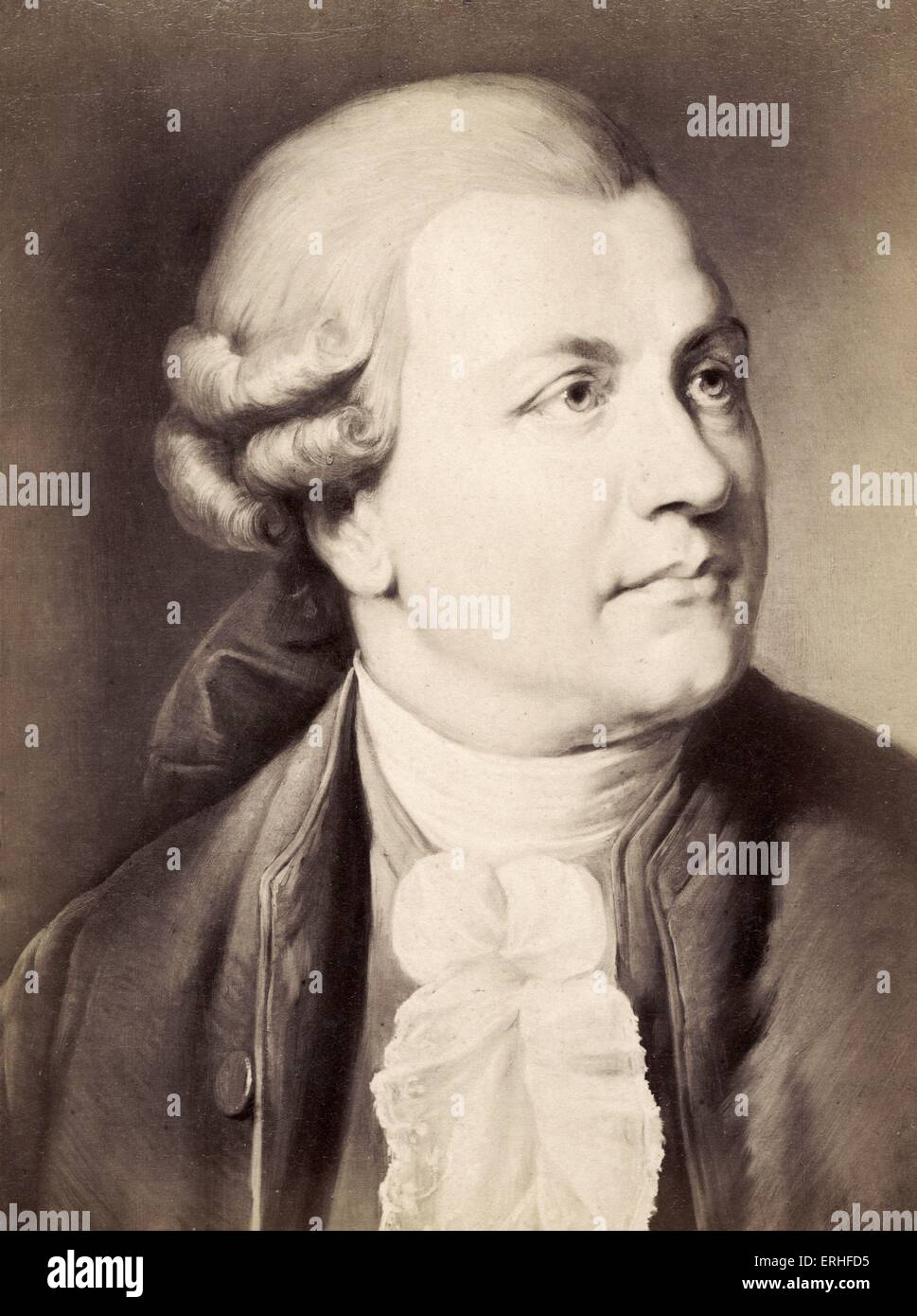 Friedrich Klopstock, ritratto. Poeta Tedesco, 1724-1803. Il suo testo utilizzato da Mahler per M della risurrezione di Cristo nella seconda sinfonia Foto Stock