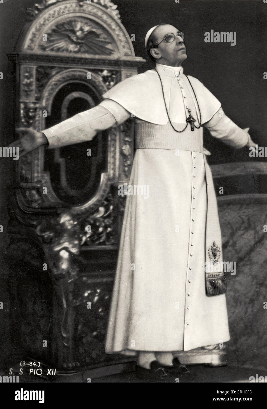 Papa Pio XII - ritratto. Papa dal 2 marzo 1939 al 1958 - 2 Marzo 1876 - 9 ottobre 1958. Foto Stock