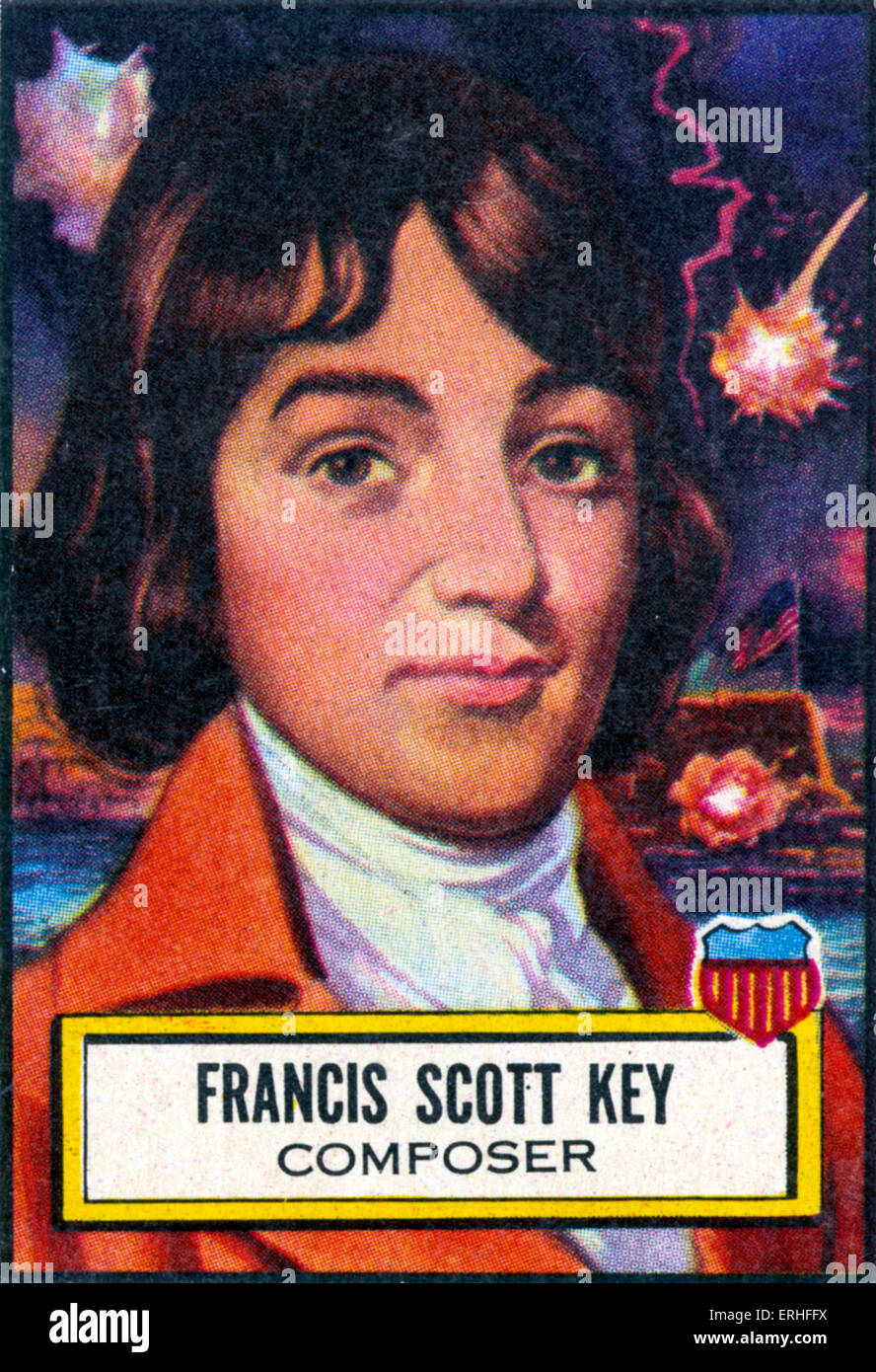 Francis Scott Key - autore delle parole dell'American inno nazionale "l'Star-Spangled Banner'. Avvocato americano, autore, Foto Stock