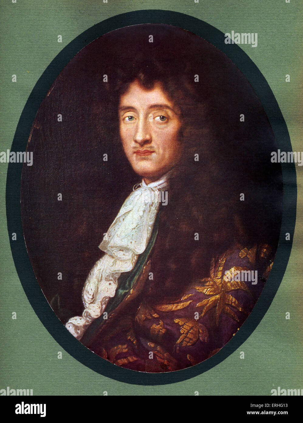 Jean Racine - Ritratto dopo una foto al Musée de Langres. In periwig e cravat. 20 dicembre 1639-21 aprile 1699. Tragico francese Drammaturgo, poeta, eletto alla Académie Française 1672. Foto Stock