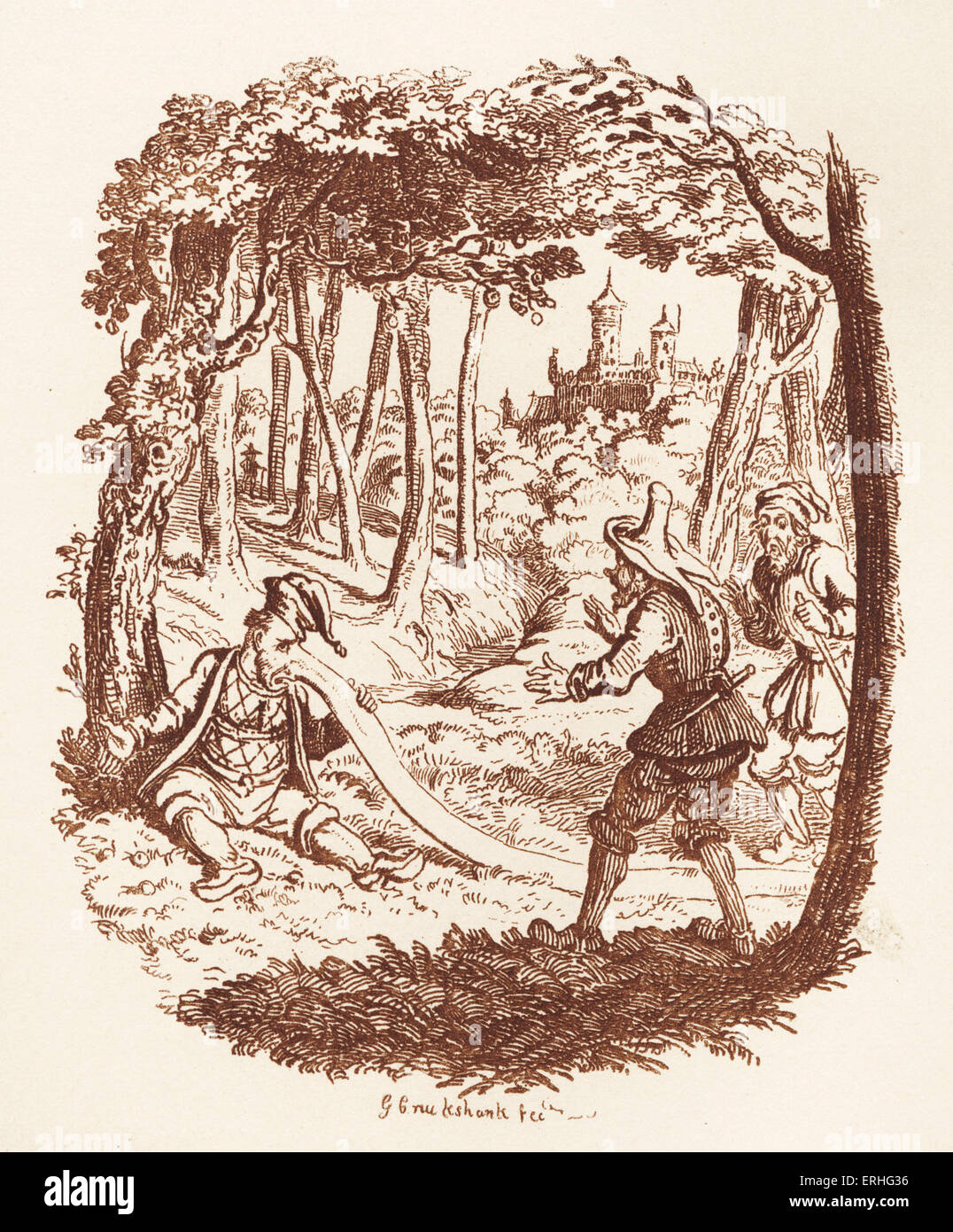 Fratelli Grimm Bambini e famiglia racconti - pubblicato nel 1812-15. In seguito noto come Grimm di favole. Illustrazione per la " Foto Stock