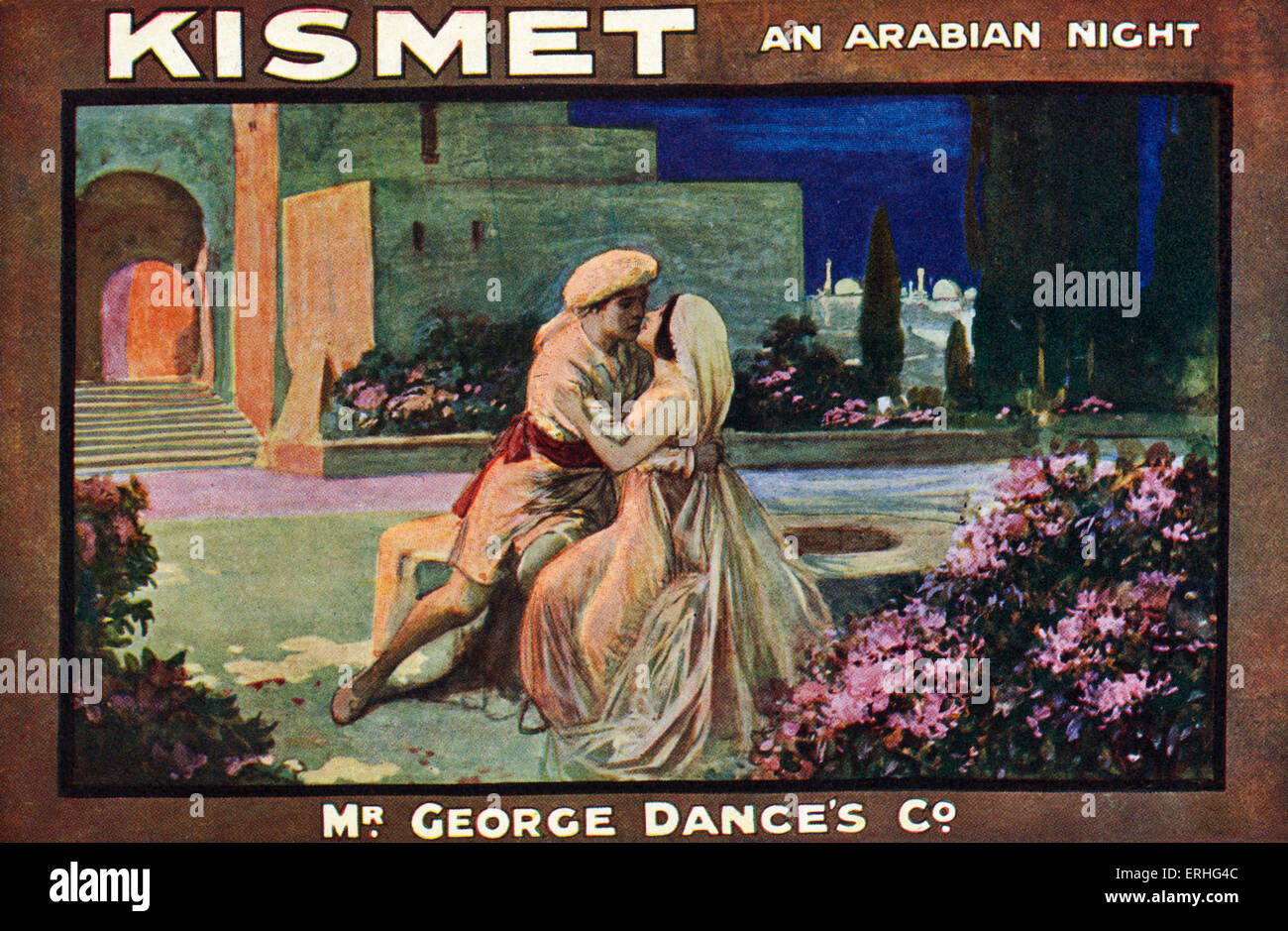 "Kismet - Una Notte Araba' - Scheda di pubblicità per il musical di Robert Wright e George Forrest, scritto nel 1953, presso il Foto Stock