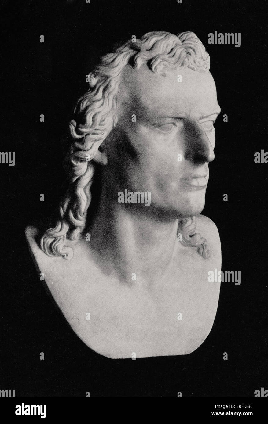 Friedrich von Schiller, busto da Johann Heinrich Dannecker, 1805. Il tedesco del XVIII secolo il Drammaturgo, poeta e teorico letterario. Foto Stock