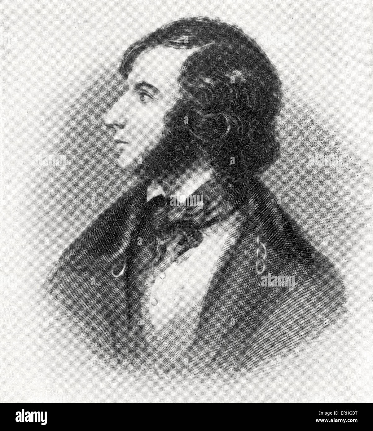 Robert Browning - Inglese poeta e drammaturgo, 1835: 7 maggio 1812 - 12 dicembre 1889. Foto Stock