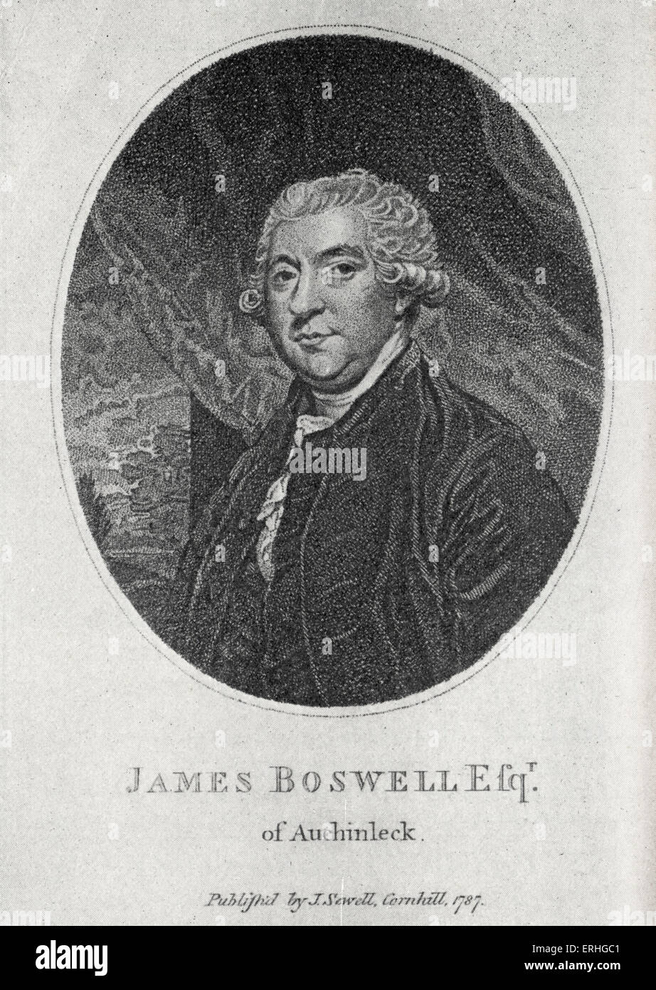James Boswell - Ritratto dell'autore scozzese. 29 Ottobre 1740 - 19 maggio 1795. Foto Stock