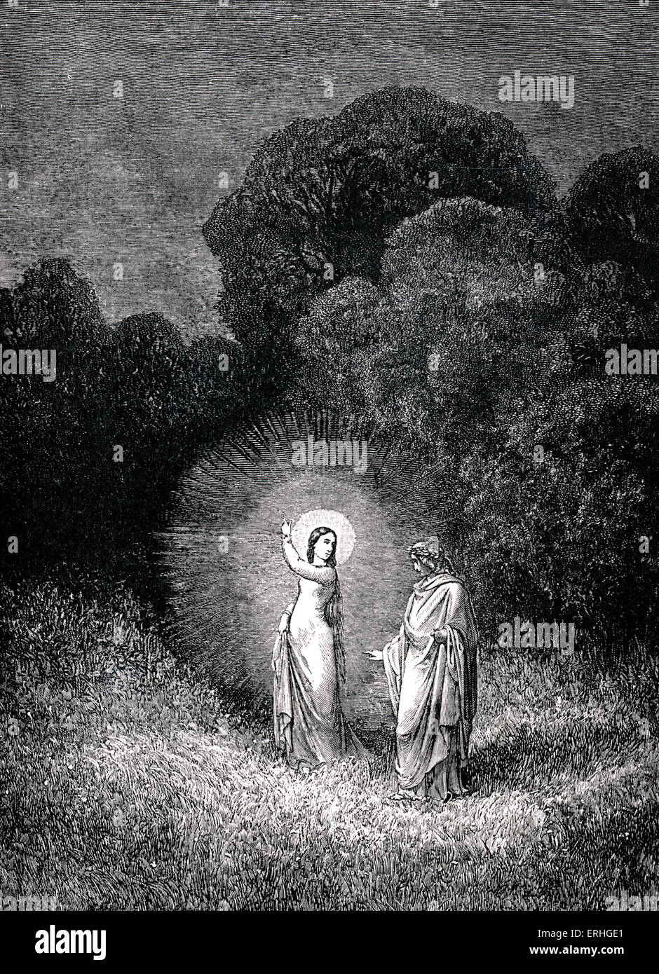 "La Divina Commedia, Hell' di Dante Alighieri - La Divina Commedia, l'Inferno - Canto II (2). Illustrazione di Gustave Doré per Foto Stock