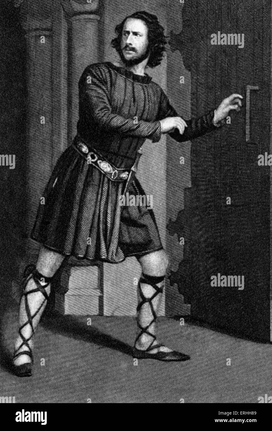 William Shakespeare 's Macbeth - Samuel Phelps come Macbeth. Inglese poeta e drammaturgo, 26 Aprile 1564 - 23 aprile 1616. Foto Stock