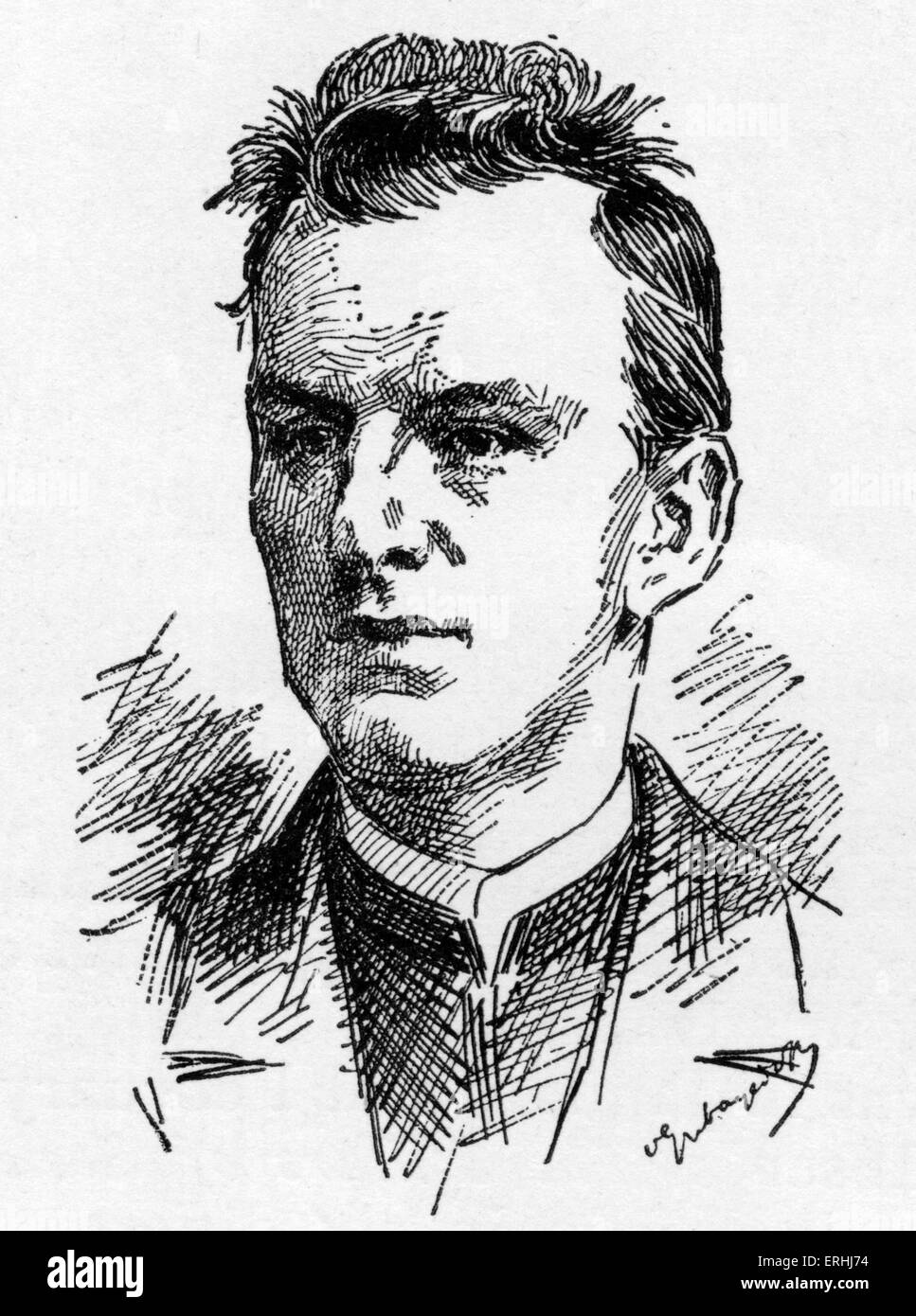 Gerhard / GERHART HAUPTMANN - Ritratto del drammaturgo tedesco. 15 Novembre 1862 - 6 giugno 1946. Foto Stock