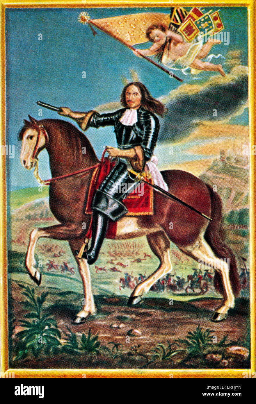 Henri de la Tour d'Auvergne, Vicomte de Turenne. Ritratto del maresciallo di Francia. Dopo una miniatura da Pierre Paul Sevin, Foto Stock