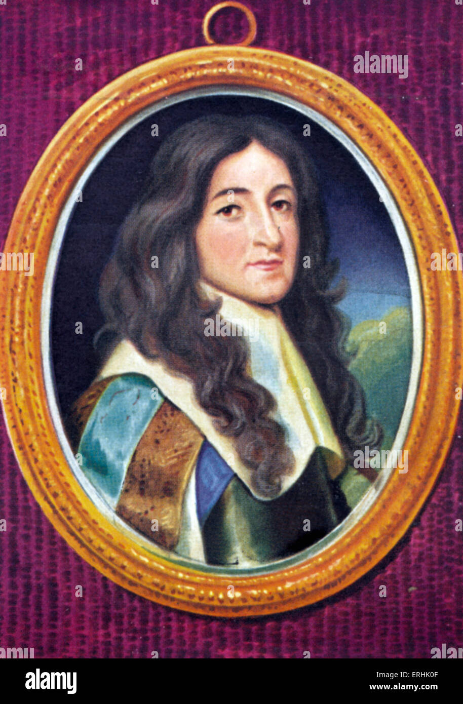 James II. Ritratto di re di Scozia, re d'Inghilterra e re di Irlanda. Dopo una miniatura di Samuel Cooper, 1661 14 Foto Stock