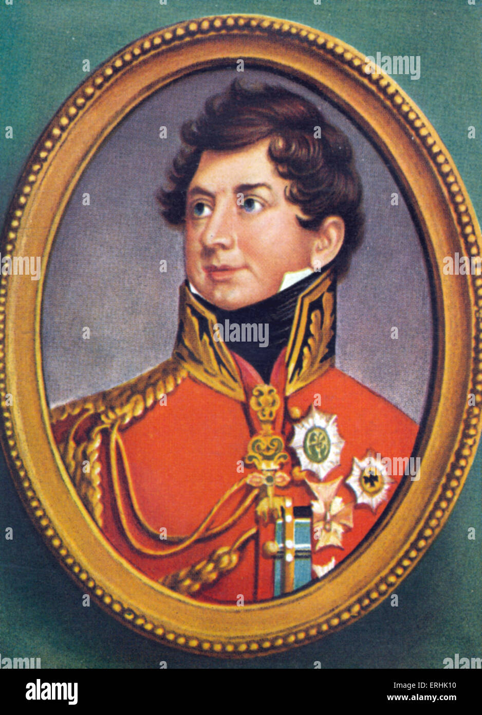 George IV (George Augustus Frederick). Ritratto di Re del Regno Unito di Gran Bretagna e Irlanda. Dopo un Foto Stock