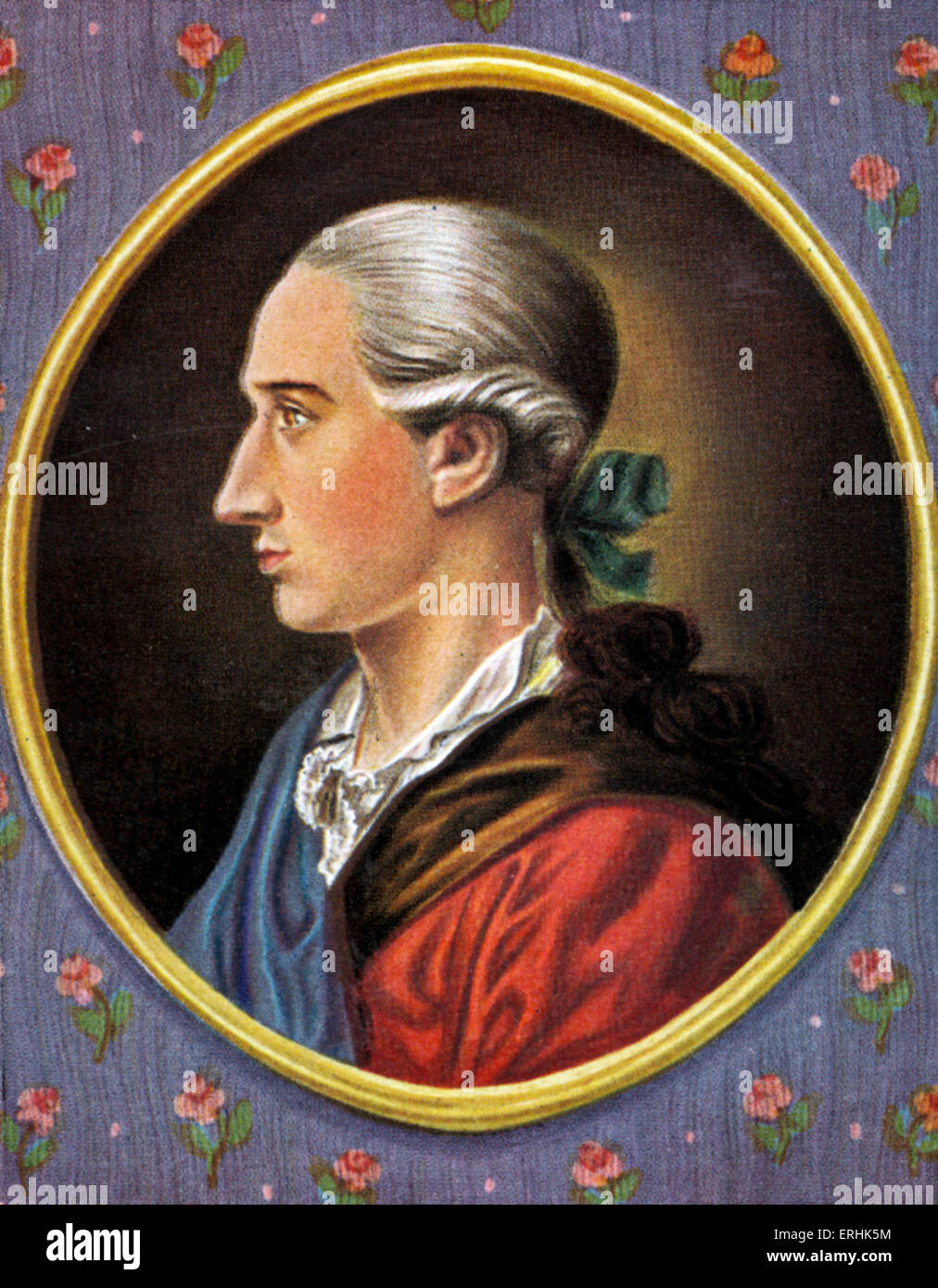 Johann Wolfgang von Goethe. Ritratto dello scrittore tedesco, scienziato e filosofo. 28 Agosto 1749 - 22 Marzo 1832 Foto Stock