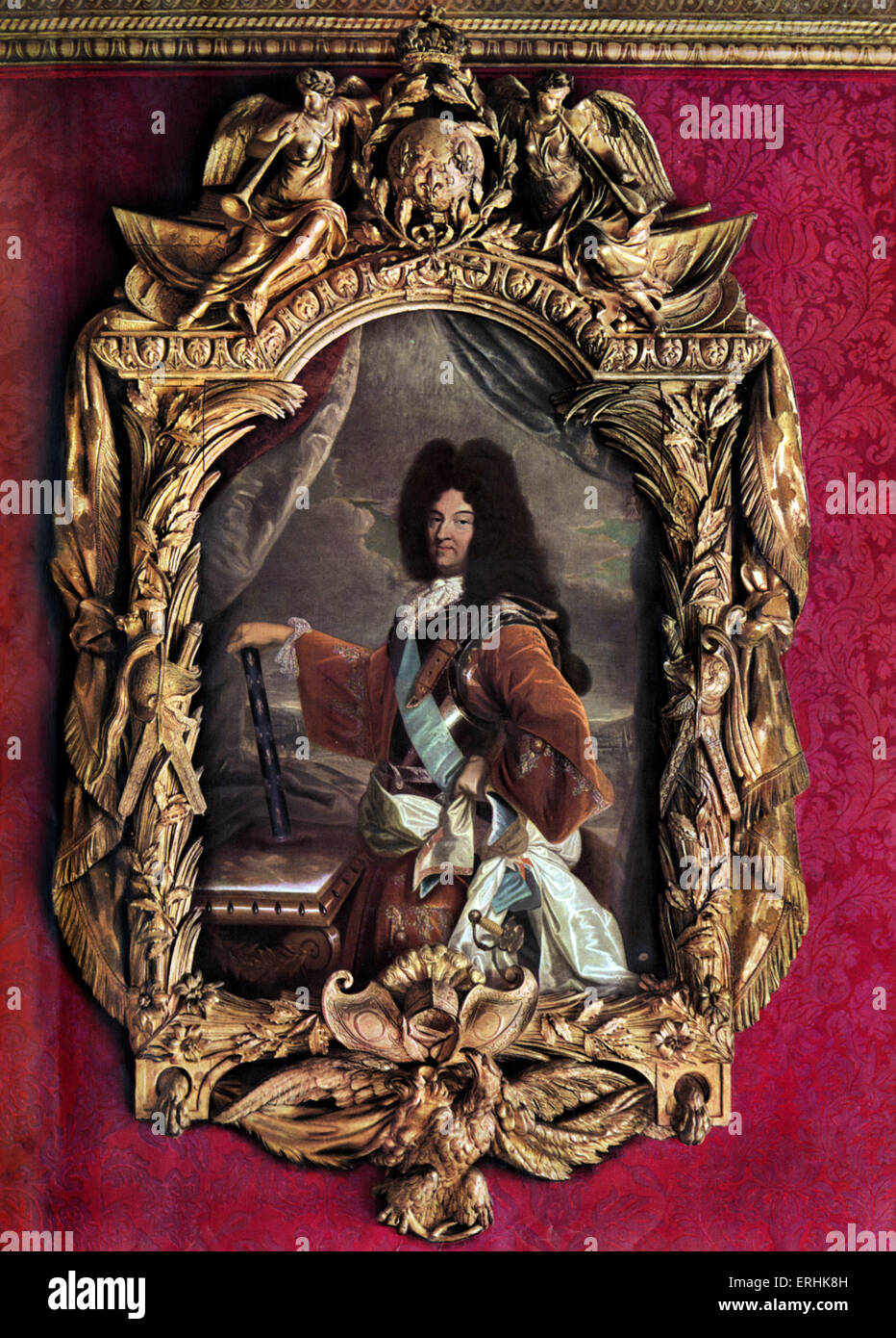 Re francese Luigi XIV (1638-1715). Dipinto di Rigaud Il duomo. Dato dal re al Duc de Vendome. Foto Stock