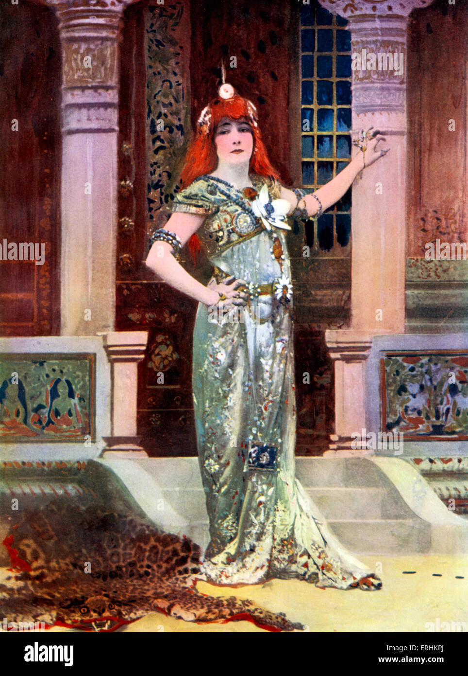Sarah Bernhardt - ritratto della tappa francese attrice nel giocare a 'Iseyl' 1901. Bernhardt: 23 Ottobre 1844 - 26 Marzo 1923. Foto Stock