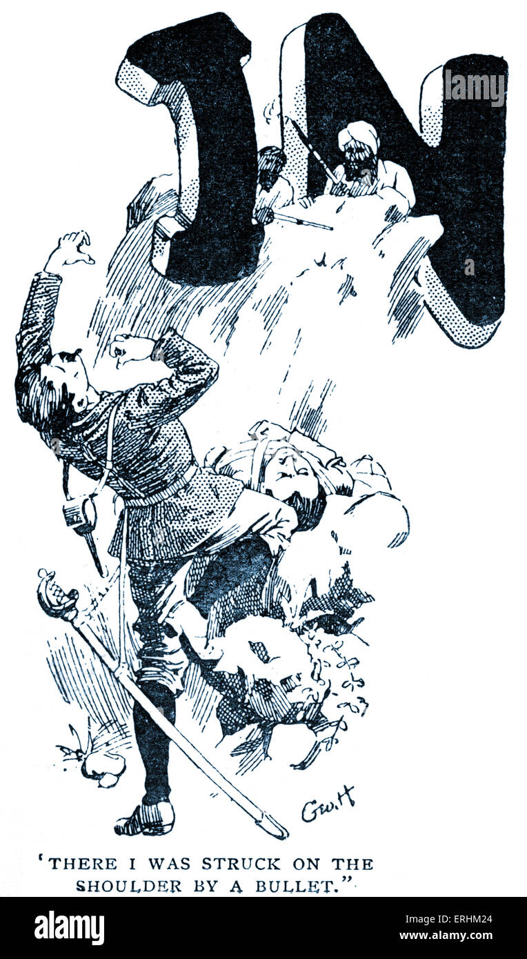 ' Uno studio in Scarlet ' da Sir Arthur Conan Doyle - Watson 's storia mentre stazionava in India. Capitolo I la didascalia recita: 'Ci Foto Stock