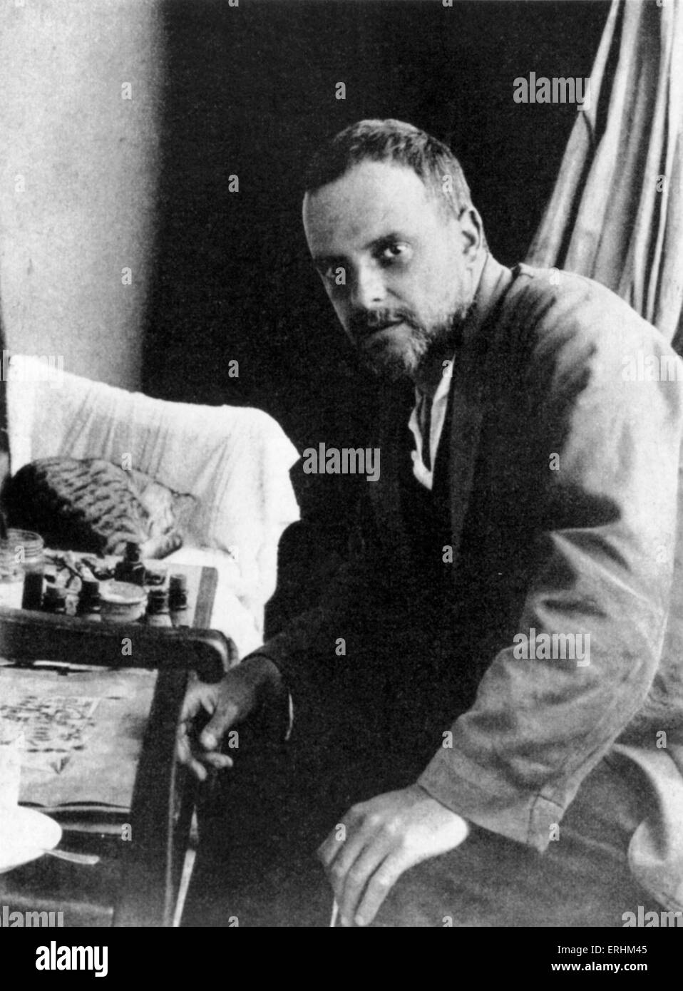 Paul Klee - Ritratto del tedesco / artista svizzero & pittore a Possenhofen, Germania, 1921. 18 Dicembre 1879 - 29 giugno 1940. Il tasto Foto Stock