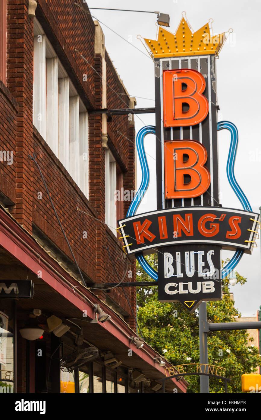 Bb king blu club su Beale Street a Memphis. Foto Stock