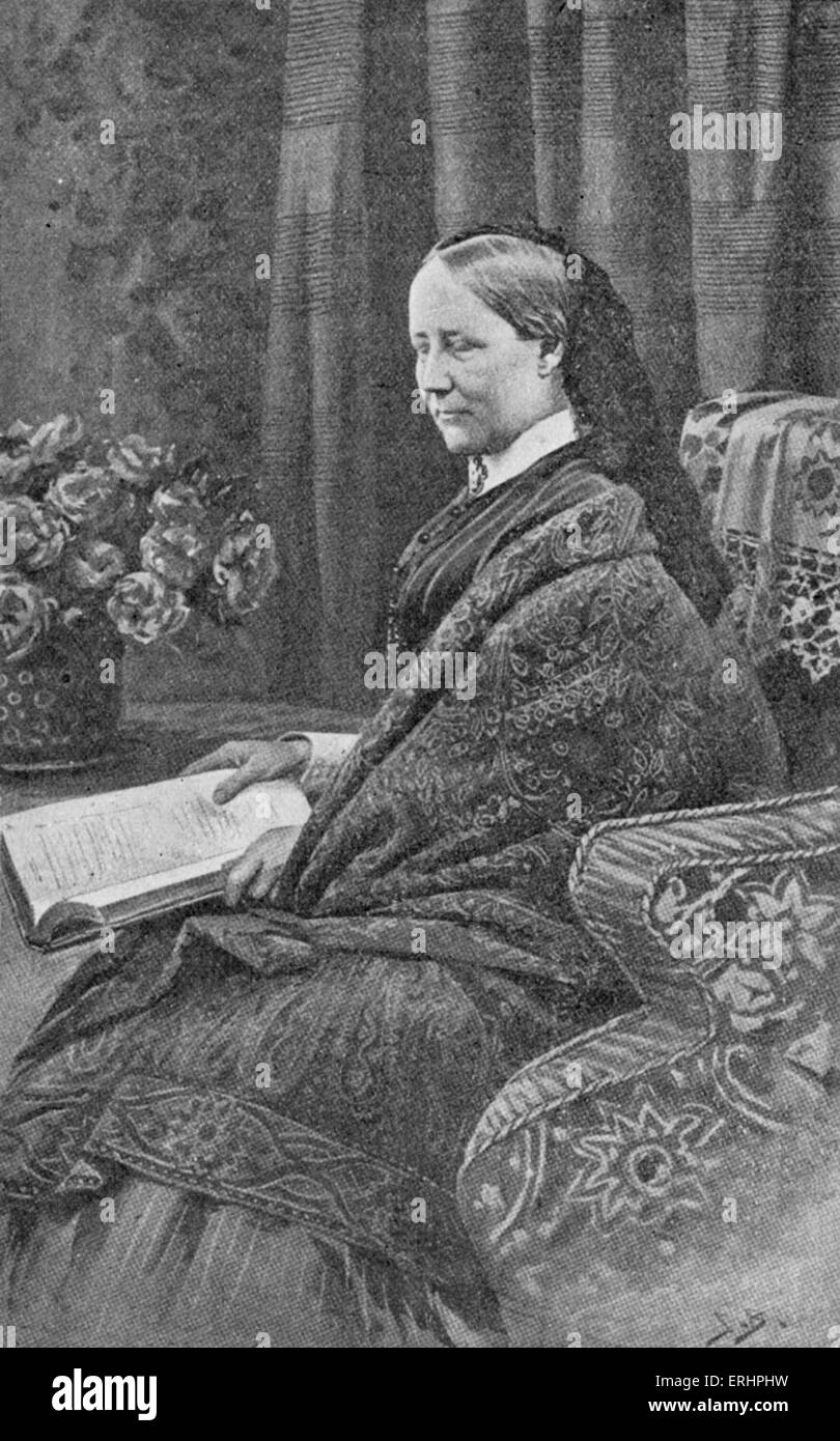 Elizabeth Cleghorn Gaskell - Inglese romanziere e novelliere: 29 Settembre 1810 - 12 novembre 1865. Autore di "Vita di Foto Stock