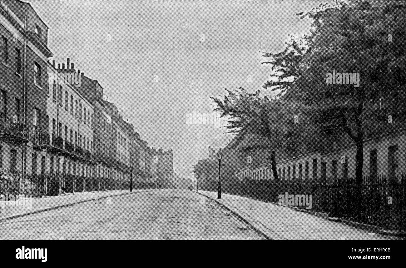 Charles Dickens - 37 Little College Street (ora College posto), Camden Town, Londra, Regno Unito. Dickens visse qui 1824-1825 con la sua famiglia a Mrs Roylance. 7 febbraio 1812 - 9 giugno 1870. Foto Stock