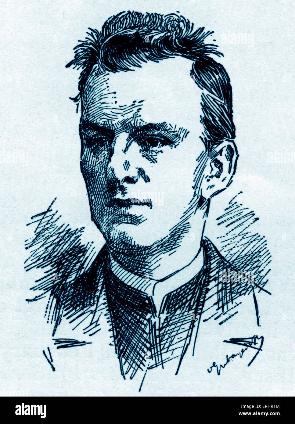 Gerhard / GERHART HAUPTMANN - Ritratto del drammaturgo tedesco. 15 Novembre 1862 - 6 giugno 1946. Foto Stock