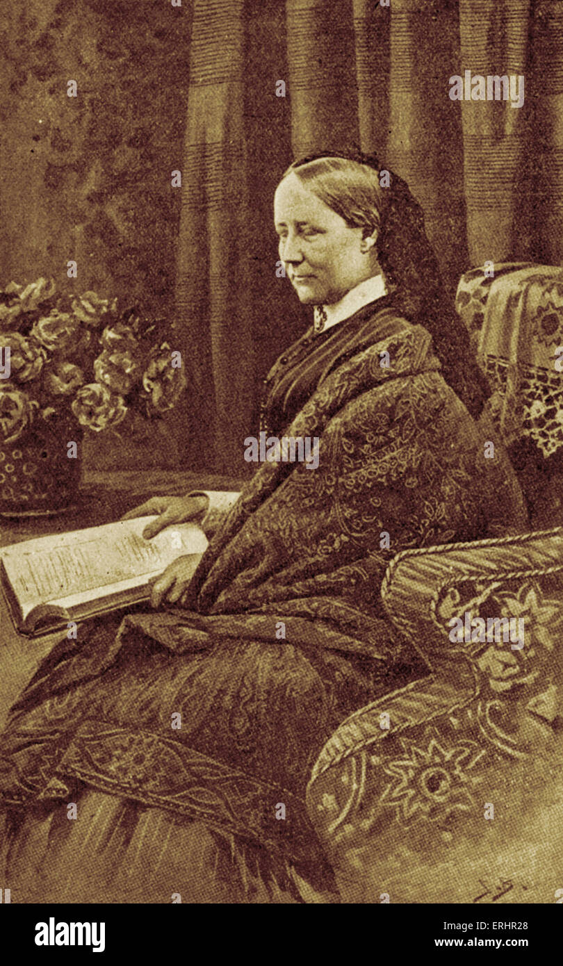 Elizabeth Cleghorn Gaskell - Ritratto di inglese romanziere e novelliere: 29 Settembre 1810 - 12 novembre 1865. Autore Foto Stock