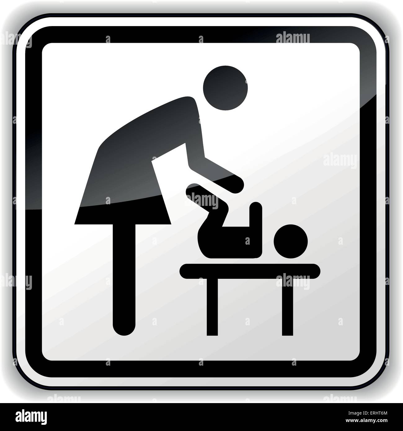 Illustrazione Vettoriale di baby changing segno su sfondo bianco Illustrazione Vettoriale