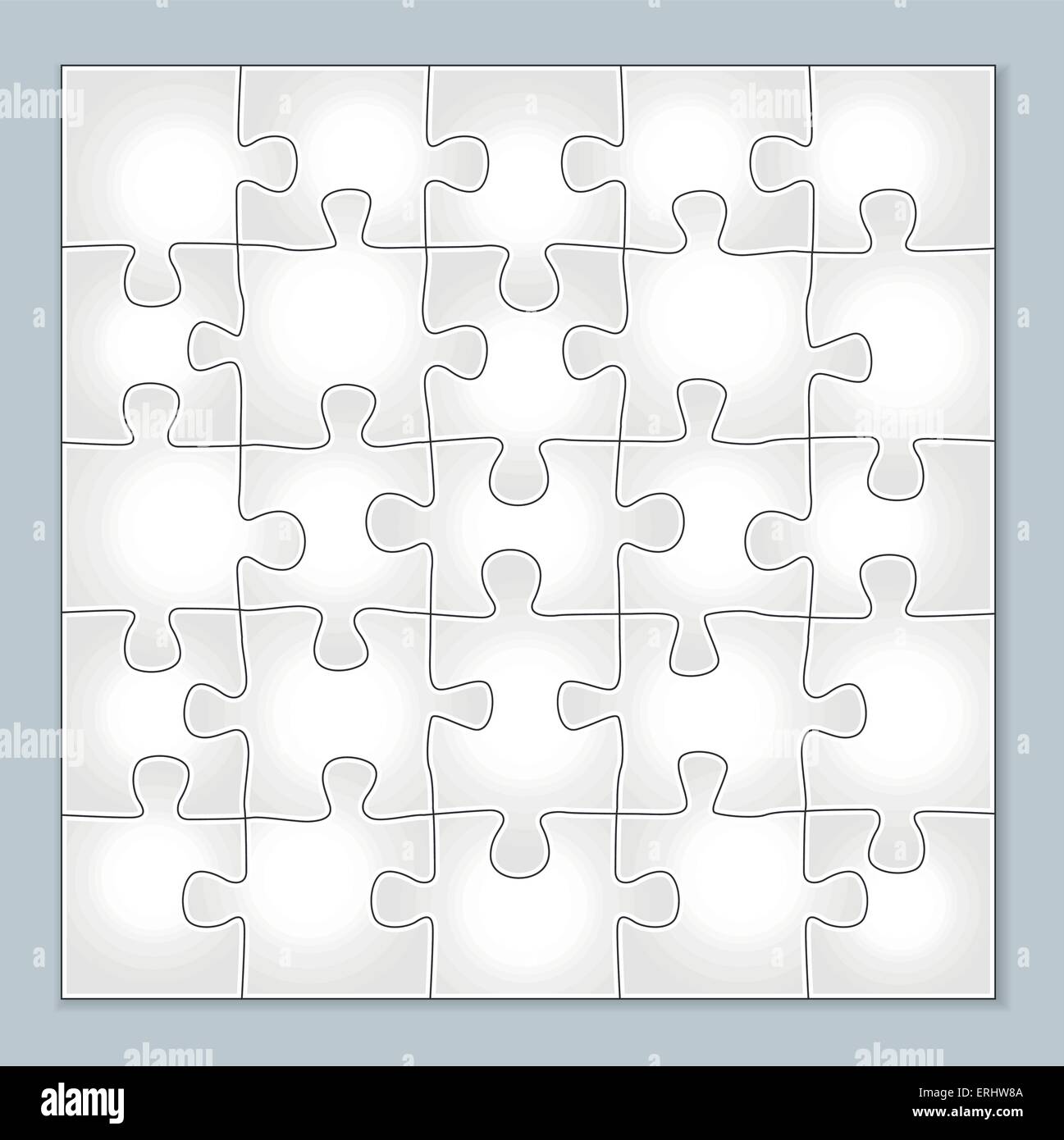 Illustrazione Vettoriale di bianco puzzle su sfondo grigio Illustrazione Vettoriale