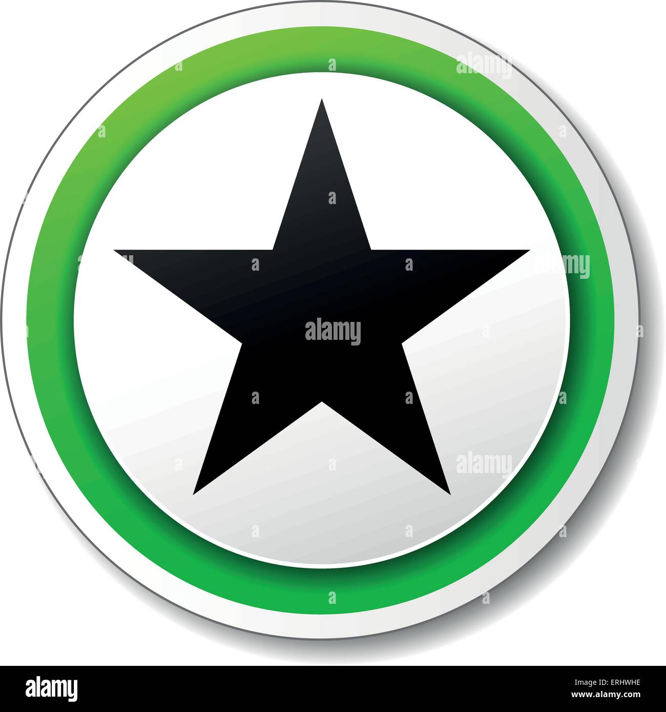 Illustrazione Vettoriale di round icona a forma di stella su sfondo bianco Illustrazione Vettoriale