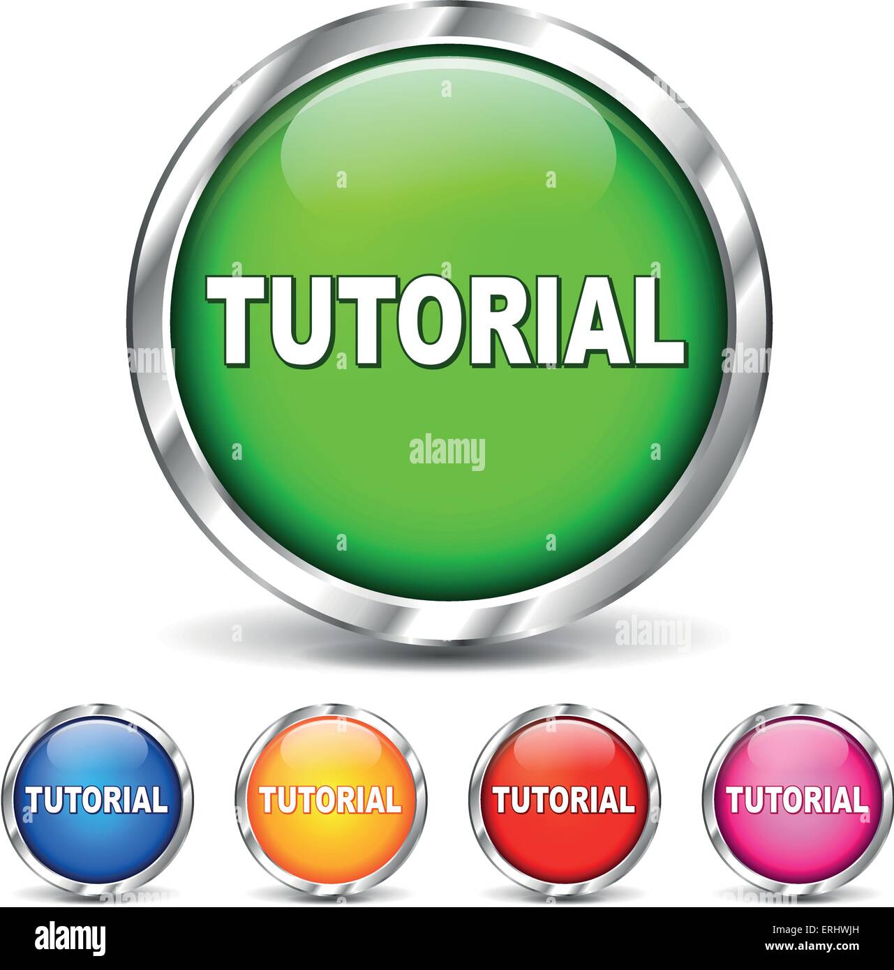 Illustrazione Vettoriale di tutorial chrome icone su sfondo bianco Illustrazione Vettoriale