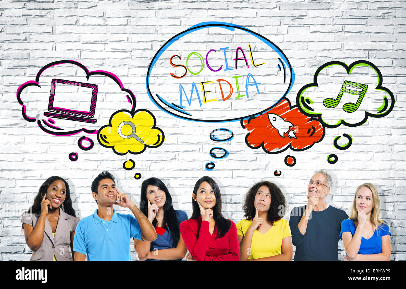 Social Media Communications Group Foto Stock