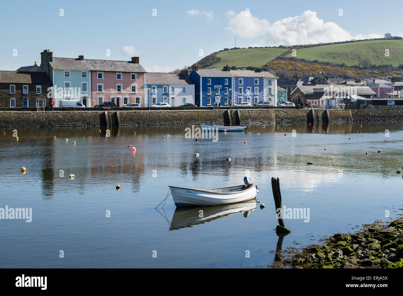 Il porto di Aberaeron, Ceredigion, Galles Foto Stock