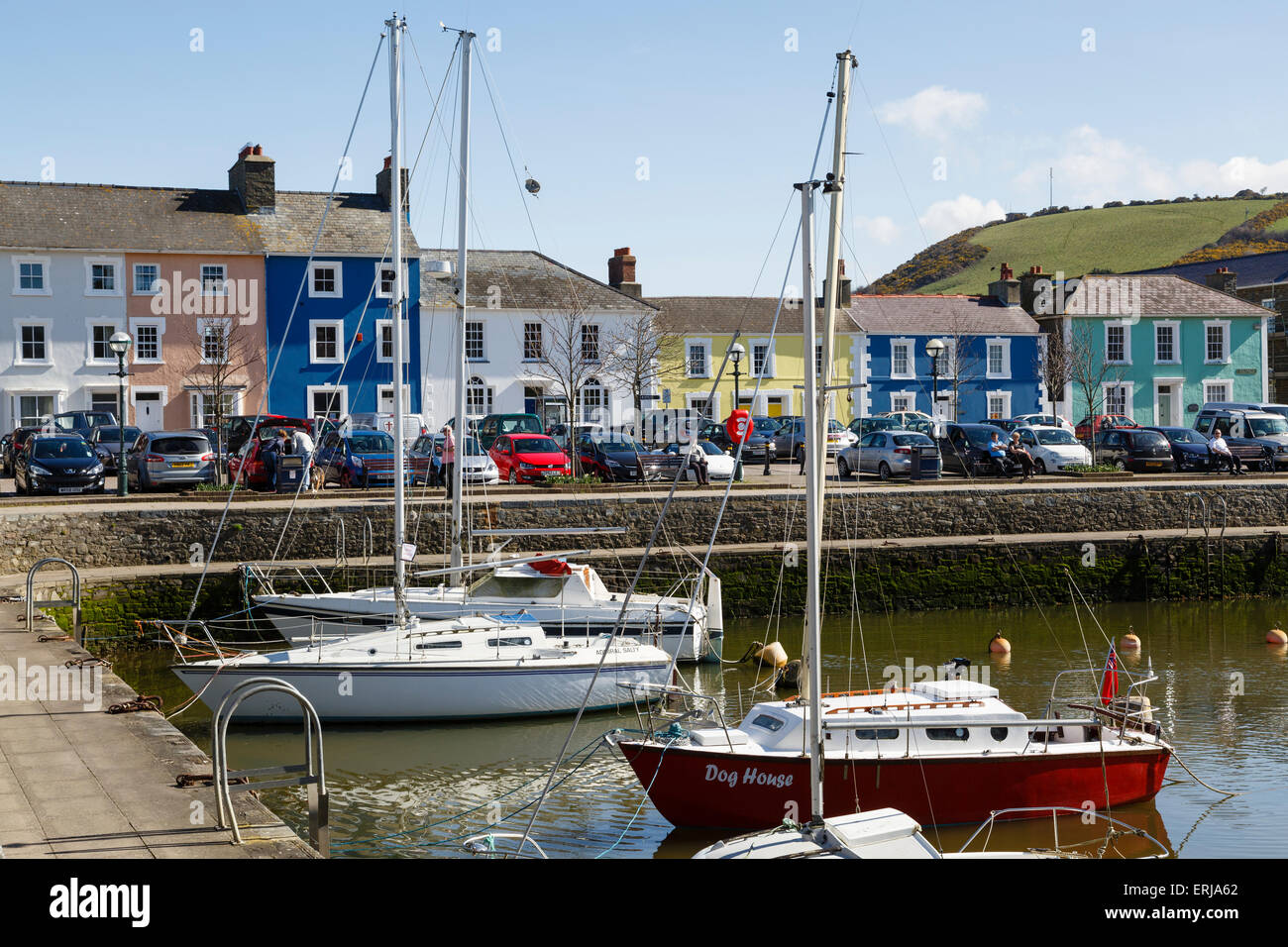 Il porto di Aberaeron, Ceredigion, Galles Foto Stock
