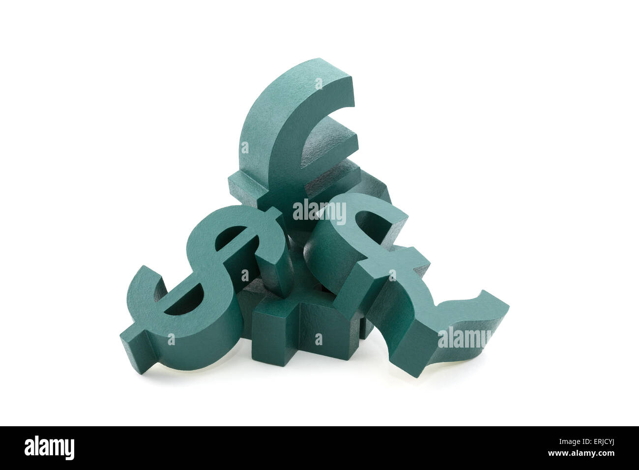 Simboli di valuta Foto Stock