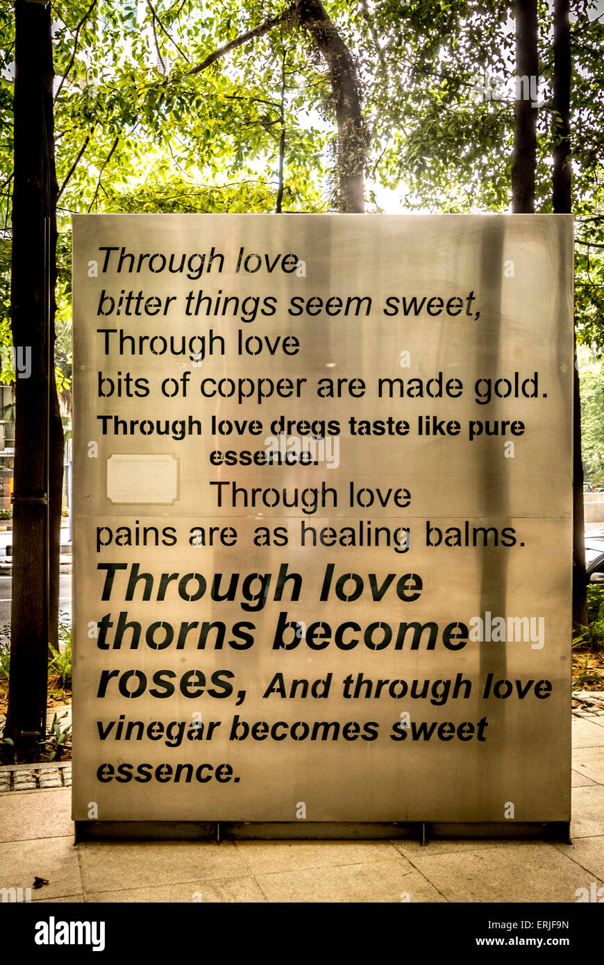 Standard Chartered Pocket Park, Kuala Lumpur, Malesia. Foto Stock