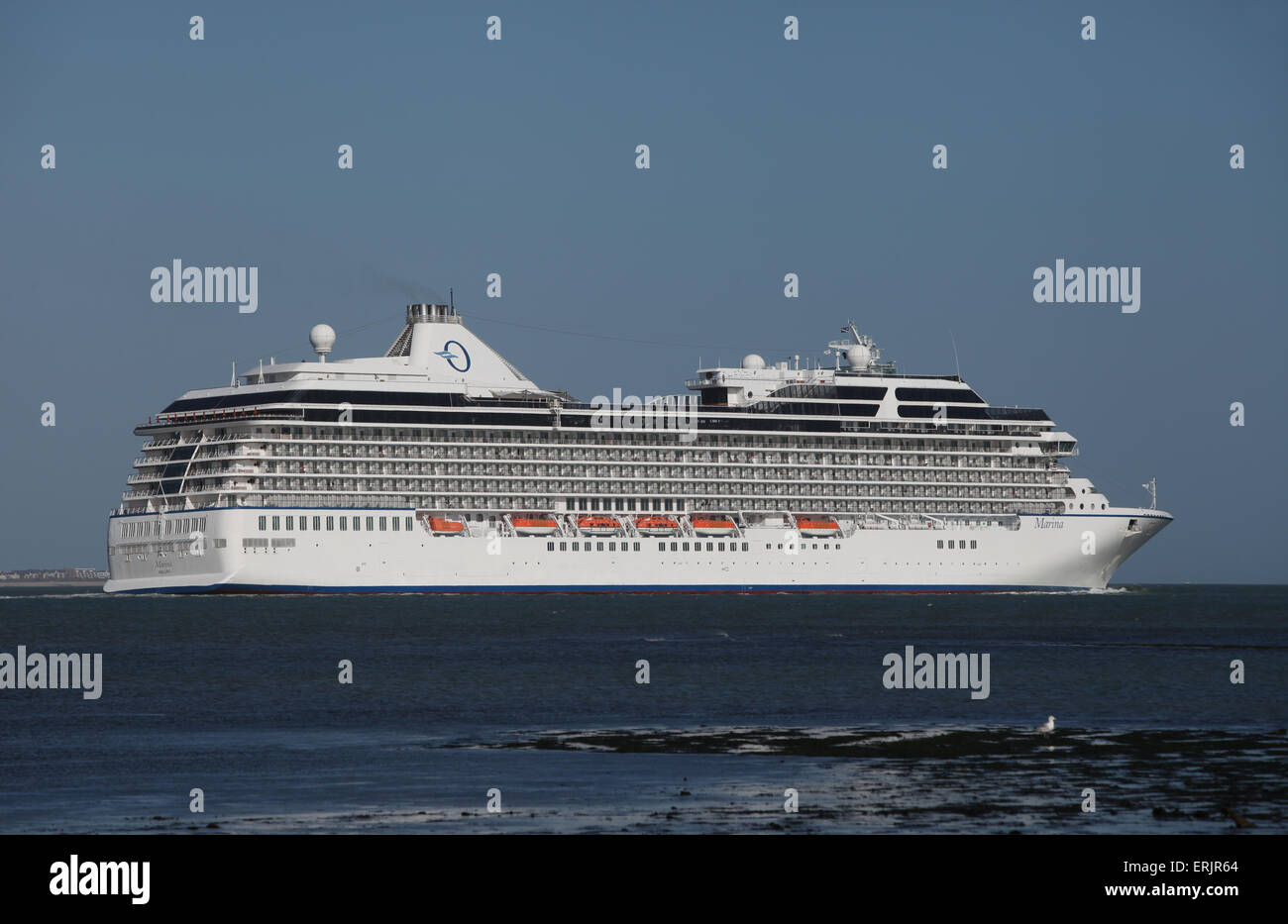 Oceania nave da crociera MS Marina foto lasciando Southampton Foto Stock