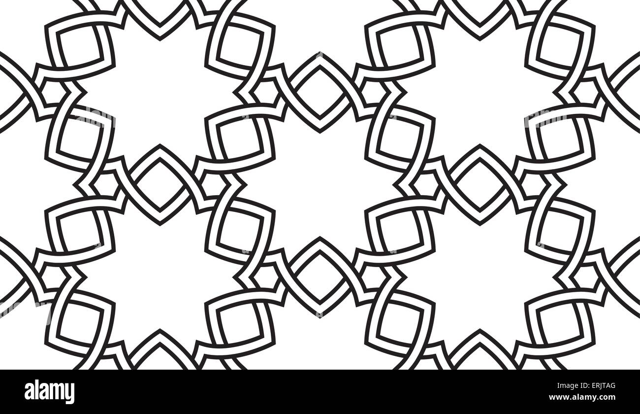 Monocromatico seamless pattern celtico. Vettore sfondo astratto Illustrazione Vettoriale