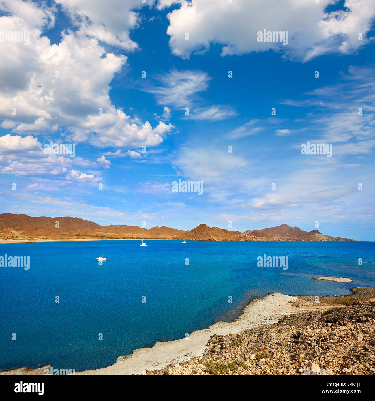 Almeria Playa de los Genoveses spiaggia di Cabo de Gata Spagna Foto Stock