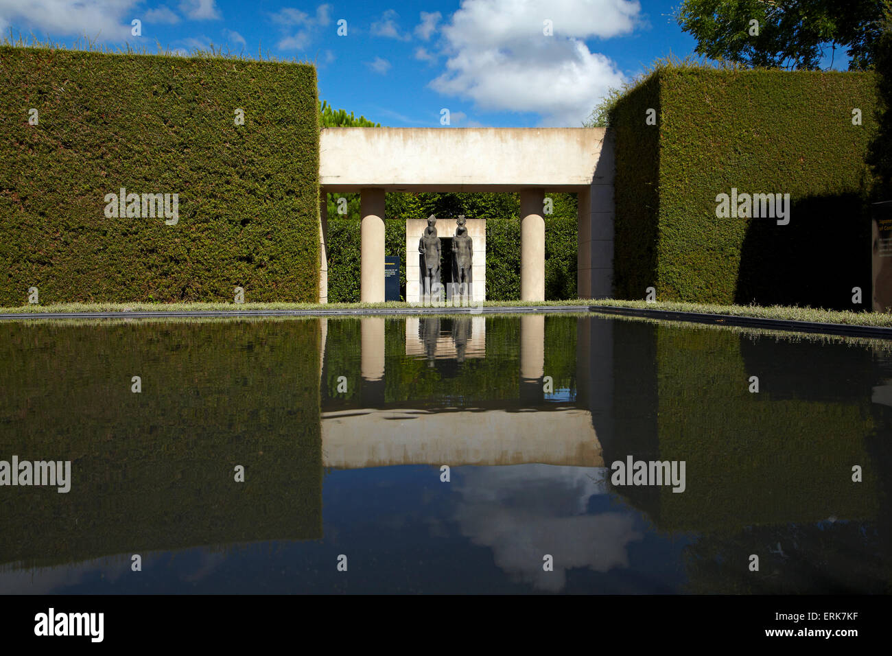 La Corte di Cloud e di riflessione, Hamilton Gardens, Waikato, Isola del nord, Nuova Zelanda Foto Stock