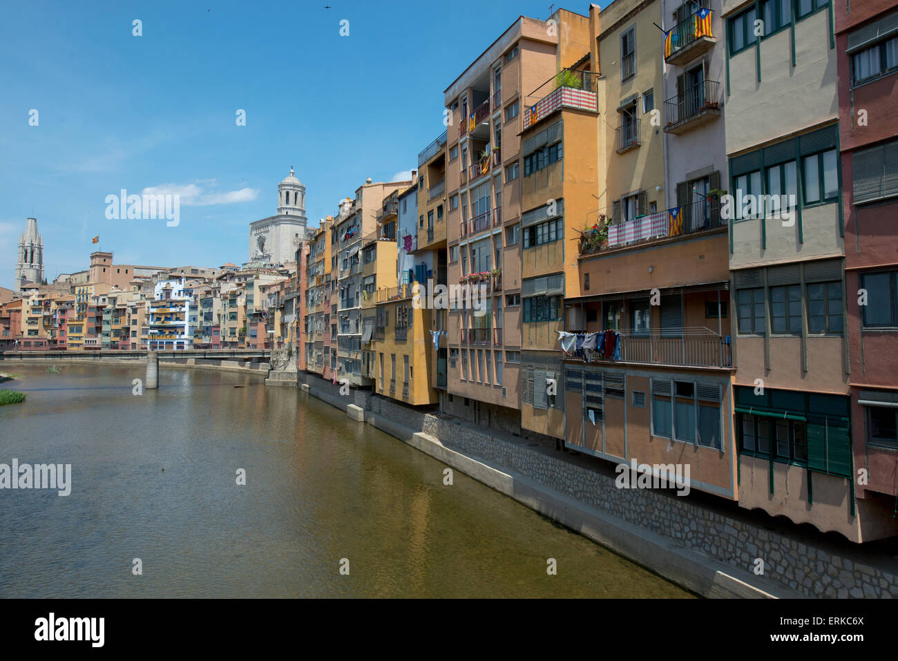 Edifici in Girona, in Catalogna, Spagna Foto Stock