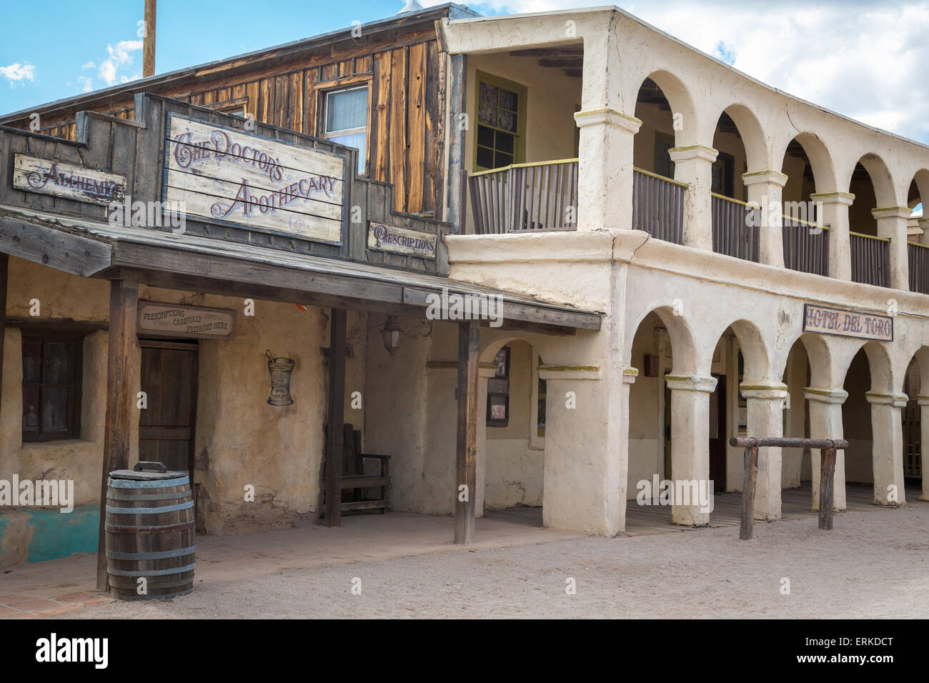 Wild West scenario, Old Tucson Studios, Tucson, Arizona, Stati Uniti d'America Foto Stock