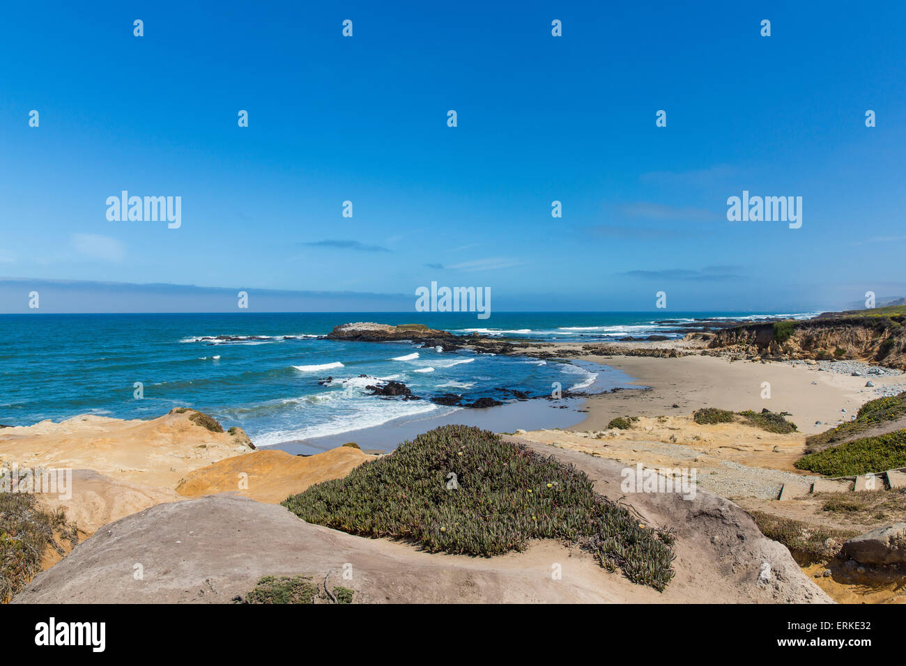 Pacific Coast Highway 1 o la California State Route 1, Pescadero, California, Stati Uniti Foto Stock